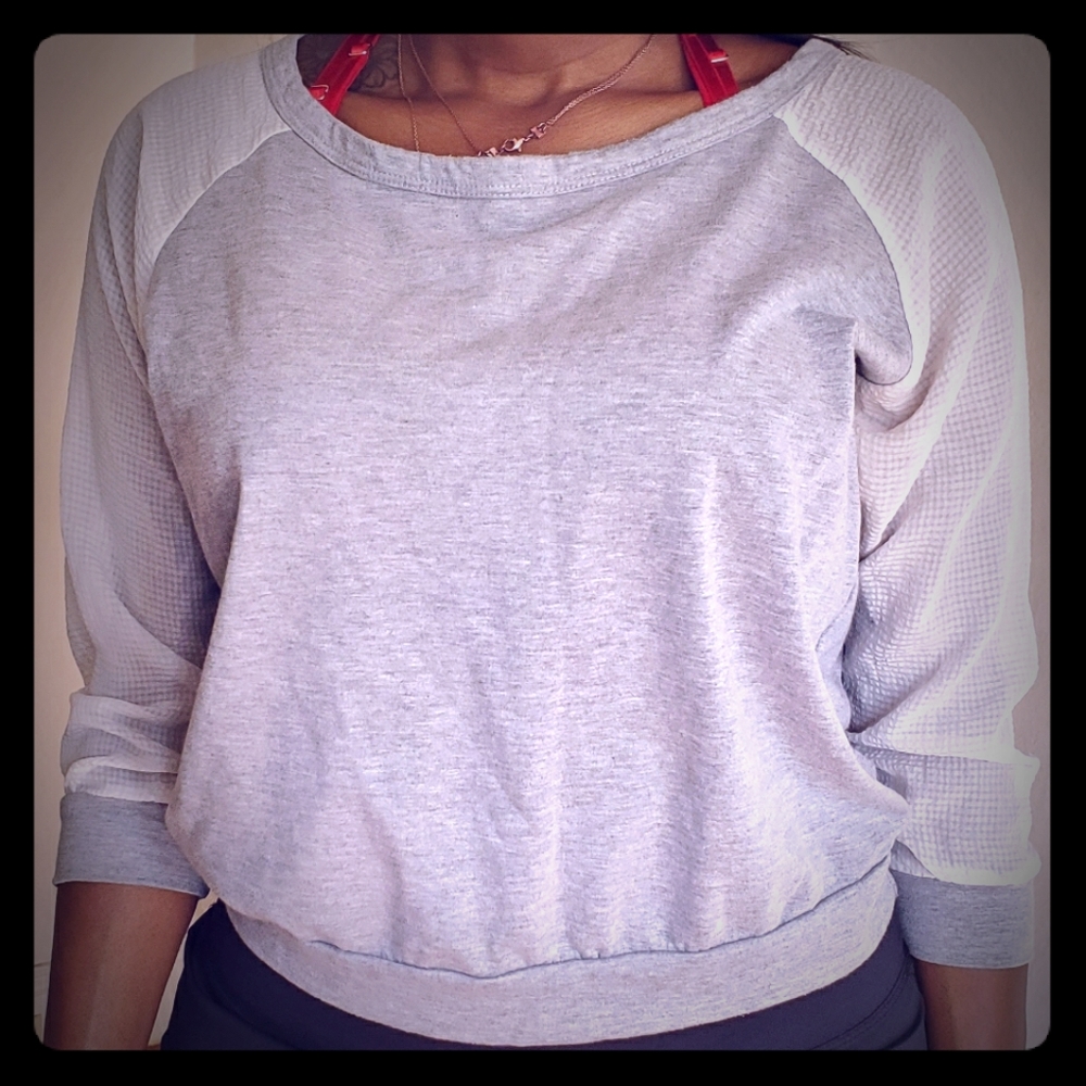 Jersey and chiffon like shirt
